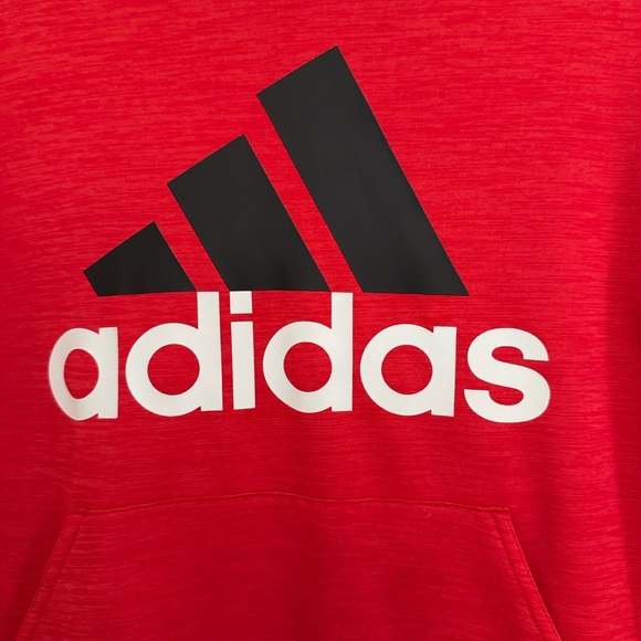 Adidas Kids Red and Black Hoodie Size M (10/12) - Picture 3 of 4